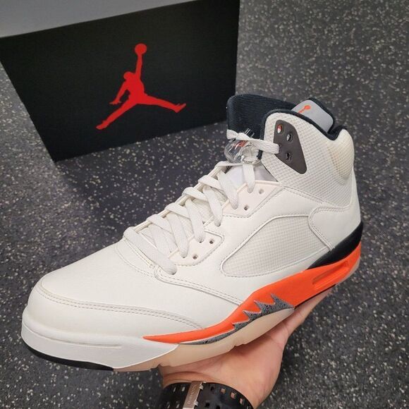 Nike Air Jordan 5 Retro Shattered Backboard Men's Size 8 Sail Orange DC1060-100 - Picture 8 of 8